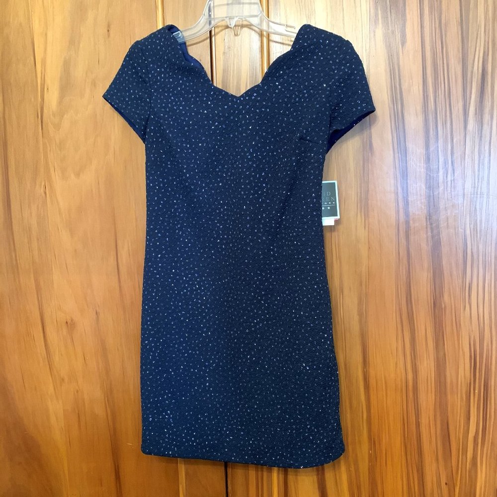 David Warren New York 2000 Dark Blue Sequin Dress